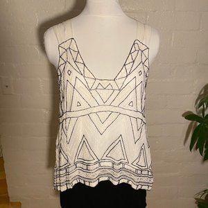 Beaded silk top